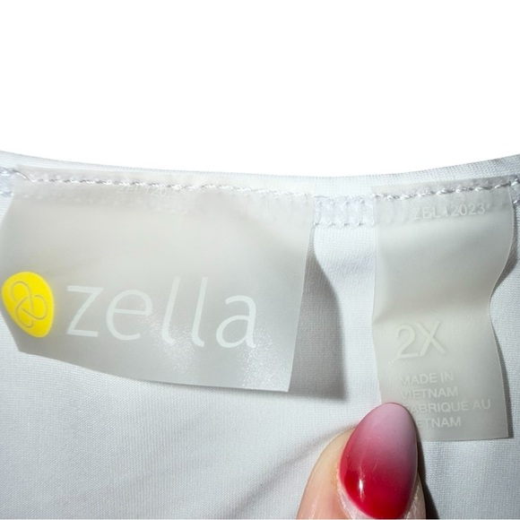 ZELLA Nova Perforated Racerback Tank - Grey Glacier Plus 2X - Picture 7 of 14